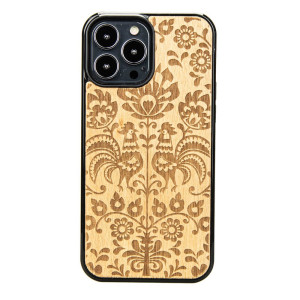 Drewniane Etui na iPhone 13 Pro Max POLSKI FOLK ANIEGRE