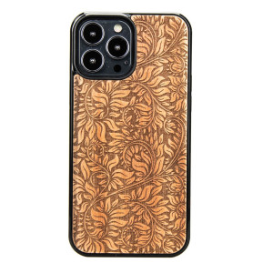 Drewniane Etui na iPhone 13 Pro Max LIŚCIE JABŁOŃ