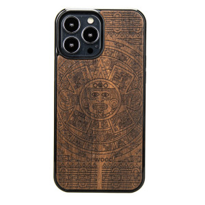 Drewniane Etui na iPhone 13 Pro Max KALENDARZ AZTECKI ZIRICOTE