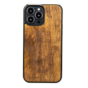 Drewniane Etui na iPhone 13 Pro Max HAMSA IMBUIA