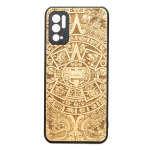 Drewniane Etui Xiaomi Redmi Note 10 5G KALENDARZ AZTECKI ANIEGRE
