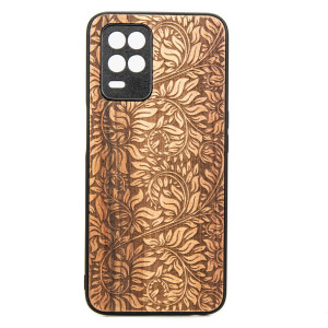 Drewniane Etui Realme 8 5G LIŚCIE JABŁOŃ