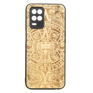 Drewniane Etui Realme 8 5G KALENDARZ AZTECKI ANIEGRE