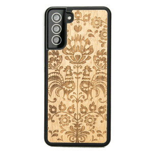 Drewniane Etui na Samsung Galaxy S21 FE POLSKI FOLK ANIEGRE