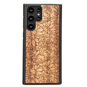 Drewniane Etui na Samsung Galaxy S22 Ultra LIŚCIE JABŁOŃ