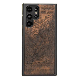Drewniane Etui na Samsung Galaxy S22 Ultra KALENDARZ AZTECKI ZIRICOTE