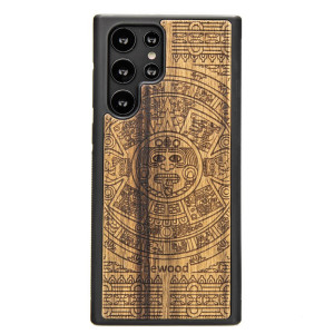 Drewniane Etui na Samsung Galaxy S22 Ultra KALENDARZ AZTECKI LIMBA