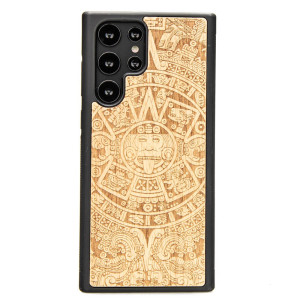 Drewniane Etui na Samsung Galaxy S22 Ultra KALENDARZ AZTECKI ANIEGRE