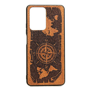 Drewniane Etui Xiaomi 11T / 11T Pro RóżA WIATRÓW MERBAU