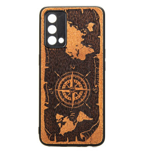 Drewniane Etui Realme GT Master Edition RóżA WIATRÓW MERBAU