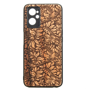 Drewniane Etui Realme 9i LIŚCIE JABŁOŃ