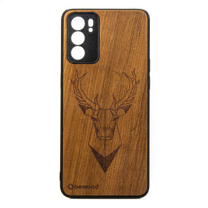 Drewniane Etui Oppo Reno 6 5G JELEŃ IMBUIA