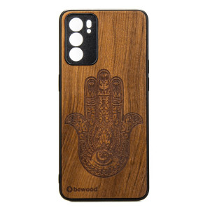 Drewniane Etui Oppo Reno 6 5G HAMSA IMBUIA
