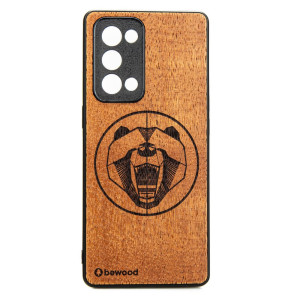 Drewniane Etui Oppo Reno 6 Pro NIEDŹWIEDŹ MERBAU
