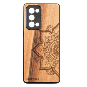Drewniane Etui Oppo Reno 6 Pro MANDALA JABŁOŃ