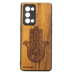 Drewniane Etui Oppo Reno 6 Pro HAMSA IMBUIA