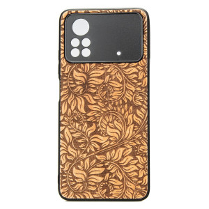 Drewniane Etui Xiaomi POCO X4 Pro 5G LIŚCIE JABŁOŃ