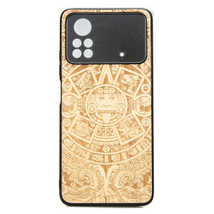Drewniane Etui Xiaomi POCO X4 Pro 5G KALENDARZ AZTECKI ANIEGRE