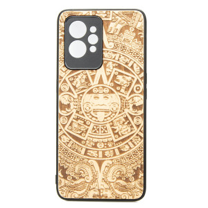 Drewniane Etui Realme GT 2 Pro KALENDARZ AZTECKI ANIEGRE