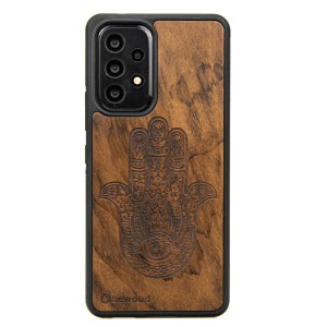 Drewniane Etui na Samsung Galaxy A53 5G HAMSA IMBUIA