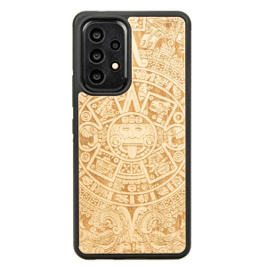 Drewniane Etui na Samsung Galaxy A33 5G KALENDARZ AZTECKI ANIEGRE