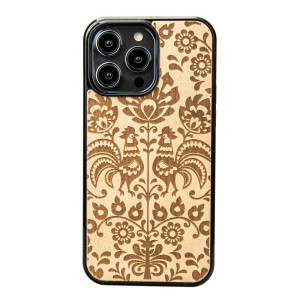 Drewniane Etui Bewood na iPhone 14 Pro Max POLSKI FOLK ANIEGRE
