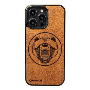 Drewniane Etui Bewood na iPhone 14 Pro Max NIEDŹWIEDŹ MERBAU