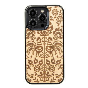 Drewniane Etui Bewood na iPhone 14 Pro POLSKI FOLK ANIEGRE