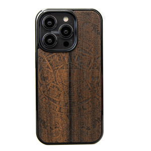 Drewniane Etui Bewood na iPhone 14 Pro KALENDARZ AZTECKI ZIRICOTTE