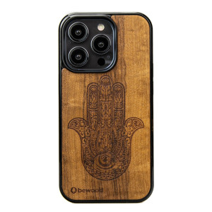 Drewniane Etui Bewood na iPhone 14 Pro HAMSA IMBUIA