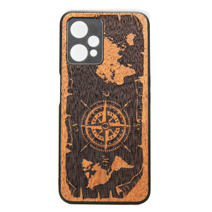 Drewniane Etui Bewood Realme 9 Pro Plus RóżA WIATRÓW MERBAU
