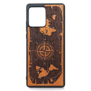 Drewniane Etui Bewood Motorola Edge 30 Fusion RóżA WIATRÓW MERBAU