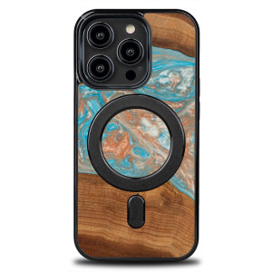 Etui Bewood Unique na iPhone 14 Pro - Planets - Saturn z MagSafe