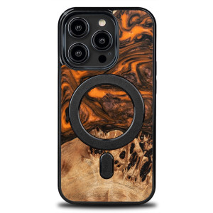 Etui Bewood Unique na iPhone 14 Pro - Orange z MagSafe