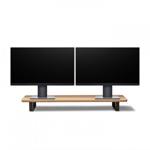 Podstawka pod monitor Bewood - Black - Dąb - Long