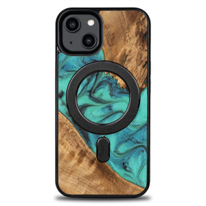 Etui Bewood Unique na iPhone 14 - Turquoise z MagSafe