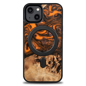 Etui Bewood Unique na iPhone 14 - Orange z MagSafe