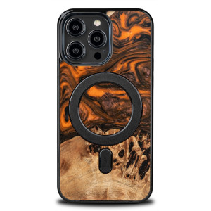 Etui Bewood Unique na iPhone 14 Pro Max - Orange z MagSafe