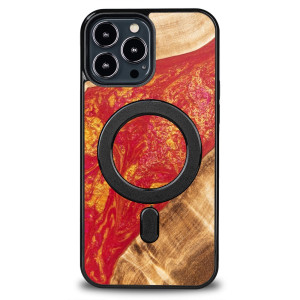 Etui Bewood Unique na iPhone 13 Pro Max - Neons - Paris z MagSafe
