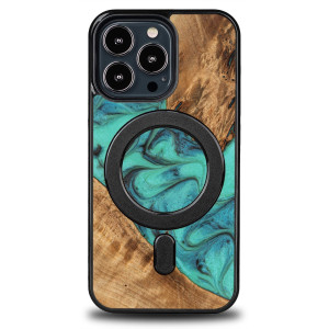 Etui Bewood Unique na iPhone 13 Pro - Turquoise z MagSafe