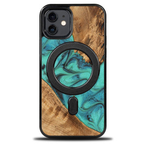 Etui Bewood Unique na iPhone 12 / 12 Pro - Turquoise z MagSafe