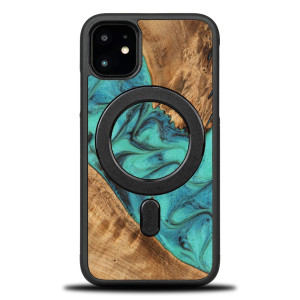 Etui Bewood Unique na iPhone 11 - Turquoise z MagSafe