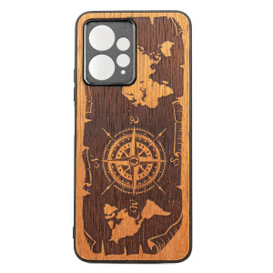 Drewniane Etui Bewood Redmi Note 12 4G RóżA WIATRÓW MERBAU