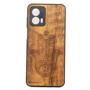 Drewniane Etui Bewood Motorola G53 5G HAMSA IMBUIA