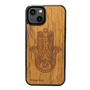 Drewniane Etui Bewood do iPhone 15 HAMSA IMBUIA