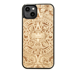 Drewniane Etui Bewood do iPhone 15 Plus KALENDARZ AZTECKI ANIEGRE
