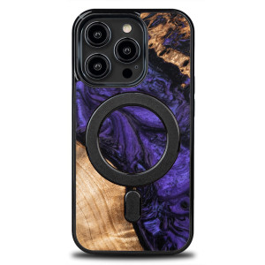 Etui Bewood Unique do iPhone 15 Pro - Violet z MagSafe