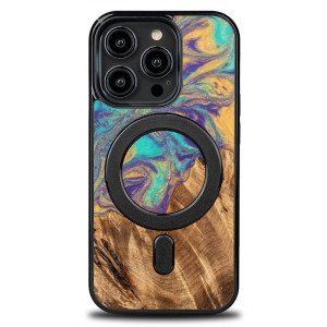 Etui Bewood Unique do iPhone 15 Pro - Planets - Merkury z MagSafe