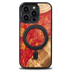 Etui Bewood Unique do iPhone 15 Pro - Neons - Paris z MagSafe