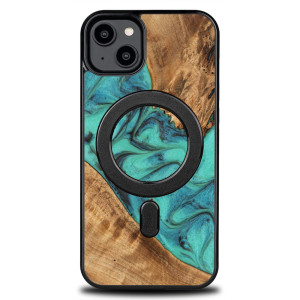 Etui Bewood Unique do iPhone 15 Plus - Turquoise z MagSafe